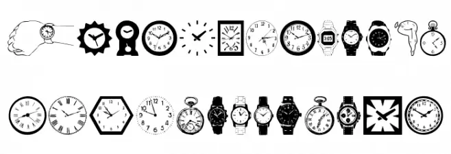 watches Caratteri MAIUSCOLE