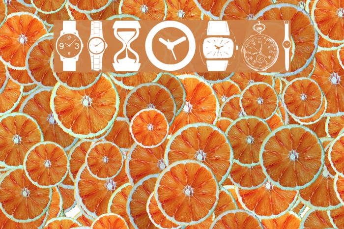 watches Font examples