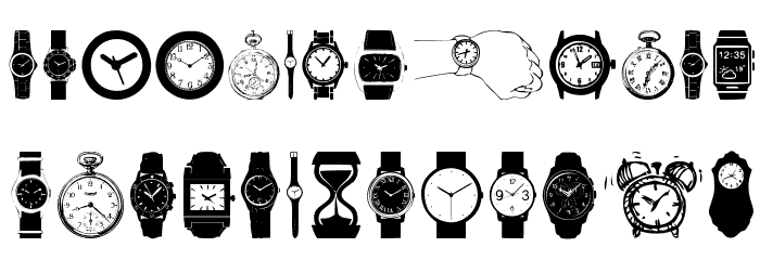 watches Font LOWERCASE