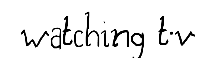 watching t.v Font