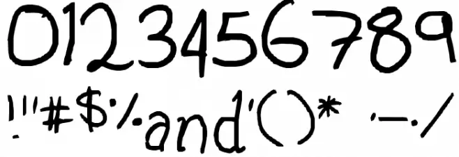 watching t.v Font OTHER CHARS