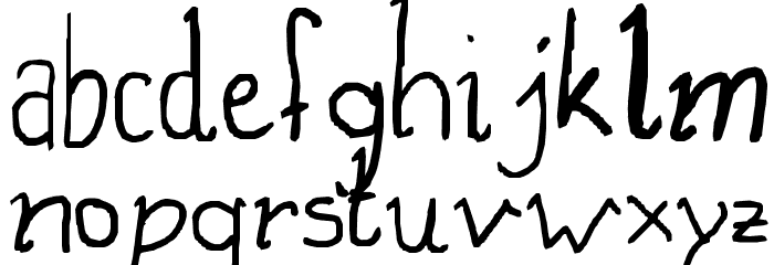 watching t.v Font LOWERCASE