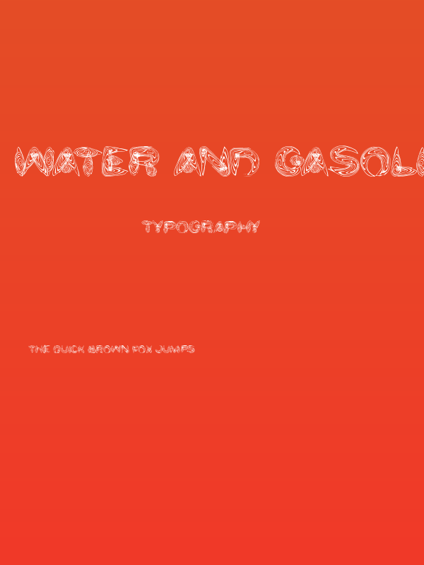 water and gasoline Poster