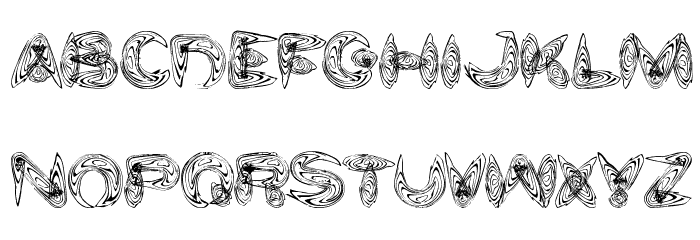 water and gasoline Font LOWERCASE