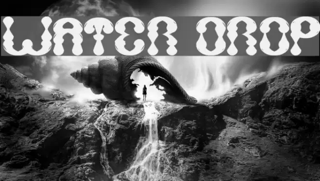 water drop Font examples