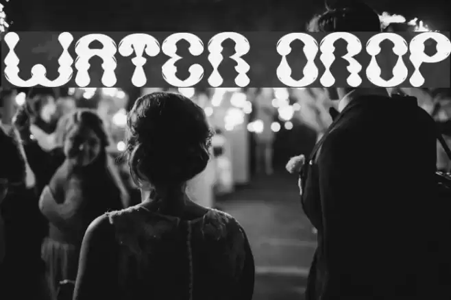 water drop Font examples