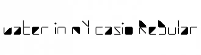 water in my casio Regular  تنزيل الخطوط