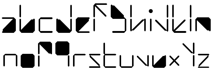 water in my casio Regular Font LOWERCASE