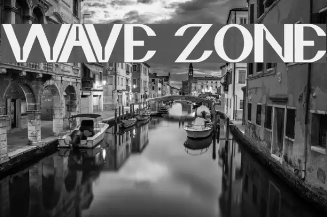 wave zone Font examples