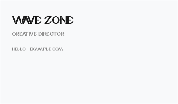 wave zone Business Card