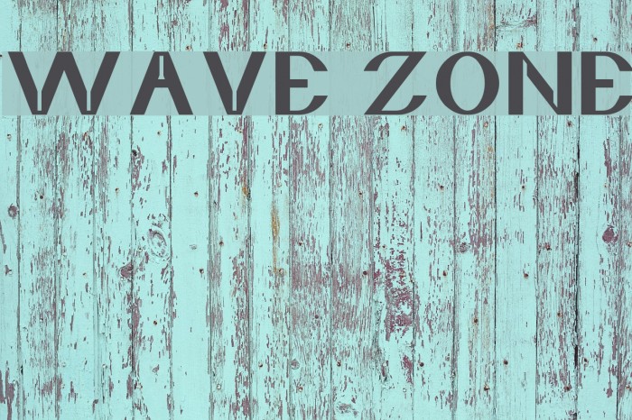 wave zone Font examples