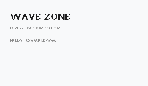 wave zone Business Card