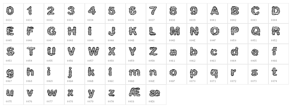waver [BRK] Character Map