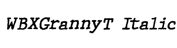 WBXGrannyT Italic Font