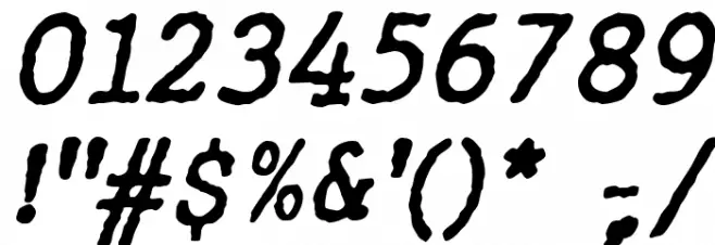 WBXGrannyT Italic Font OTHER CHARS