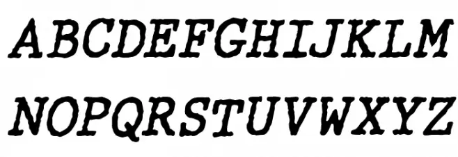 WBXGrannyT Italic फ़ॉन्ट अपरकेस