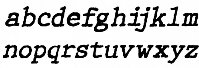 WBXGrannyT Italic Caratteri MINUSCOLO