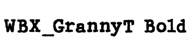 WBX_GrannyT Bold  Frei Schriftart Herunterladen