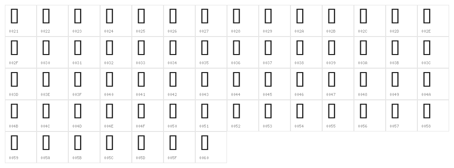 WBX_lucidite Character Map