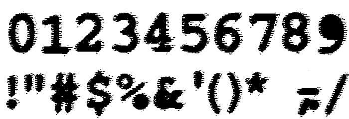 WBXflack Font OTHER CHARS
