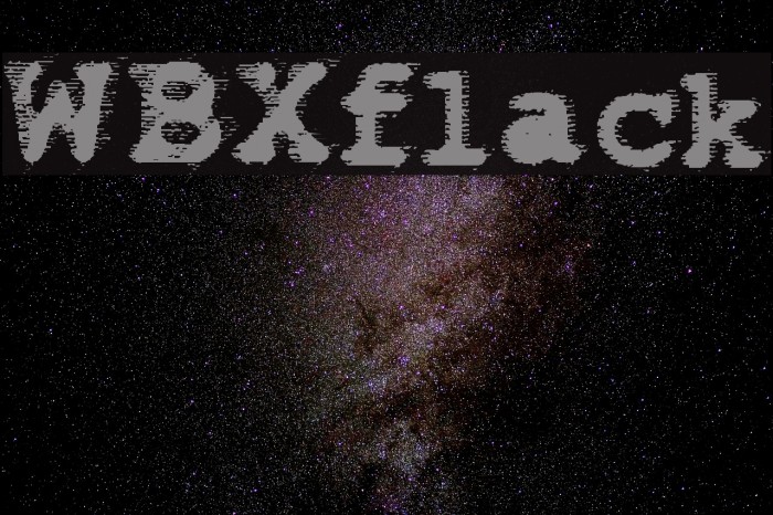 WBXflack Font examples
