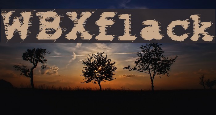 WBXflack Font examples