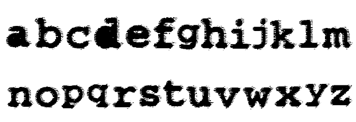 WBXflack Font LOWERCASE
