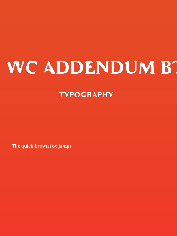 WC ADDENDUM Bta Bold Poster
