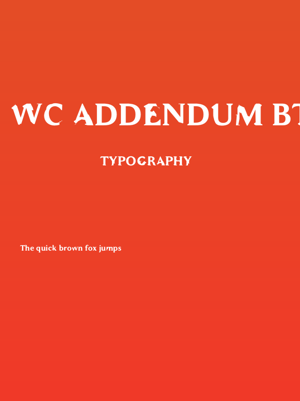 WC ADDENDUM Bta Bold Poster