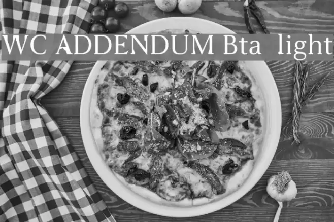 WC ADDENDUM Bta  light Font examples