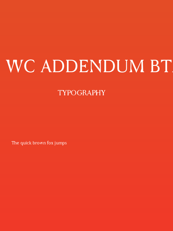 WC ADDENDUM Bta Poster