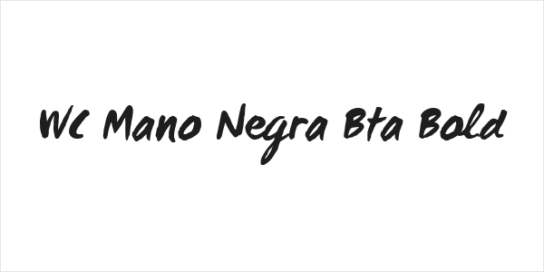 WC Mano Negra Bta Bold Logo