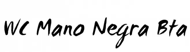 WC Mano Negra Bta  免费字体下载