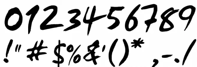 WC Mano Negra Bta Font OTHER CHARS