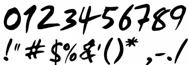 WC Mano Negra Bta Font OTHER CHARS