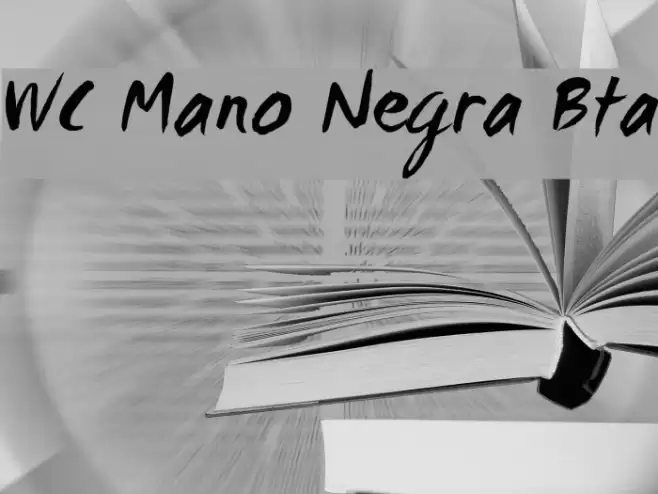 WC Mano Negra Bta Font examples