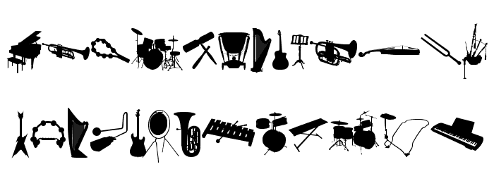 WC Musica Bta Font LOWERCASE