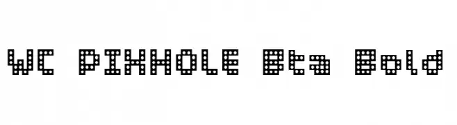 WC PIXHOLE Bta Bold  Frei Schriftart Herunterladen