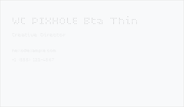 WC PIXHOLE Bta Thin Business Card