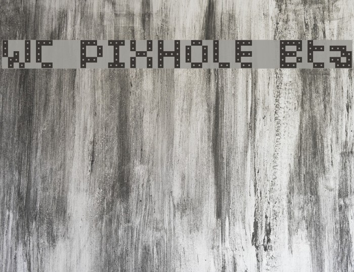 WC PIXHOLE Bta Font examples