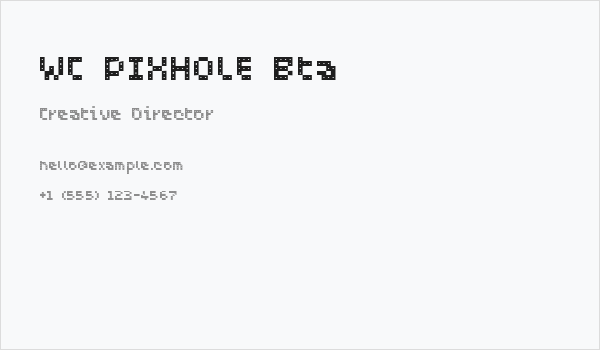 WC PIXHOLE Bta Business Card