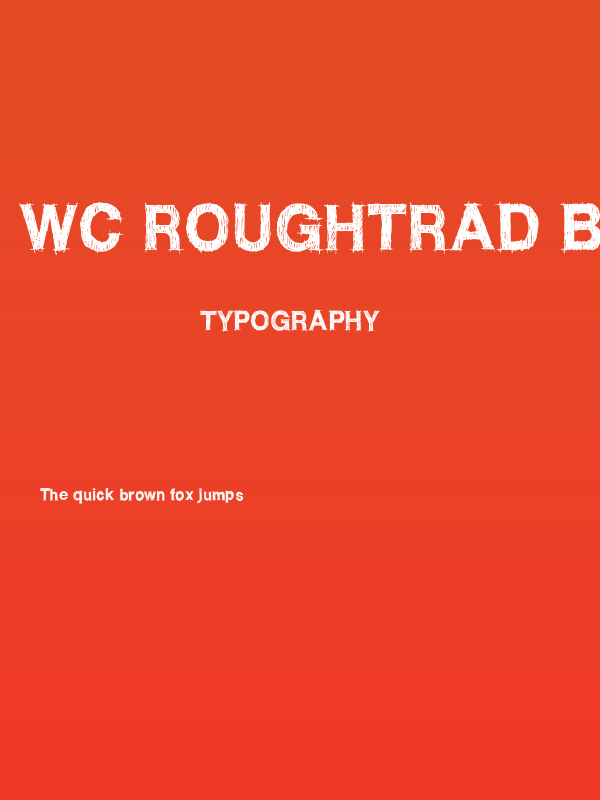 WC ROUGHTRAD Bta Bold Poster
