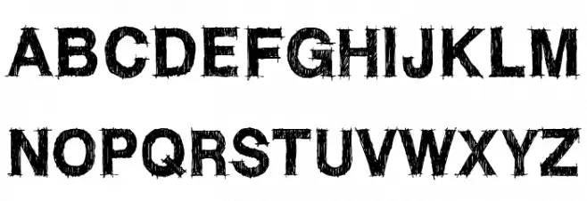 WC ROUGHTRAD Bta Font Litere mari
