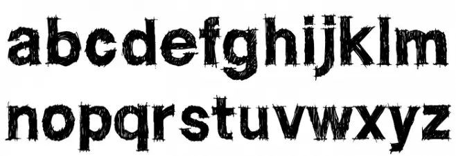 WC ROUGHTRAD Bta Schriftart Kleinbuchstaben
