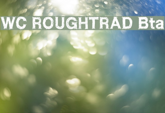 WC ROUGHTRAD Bta Font examples
