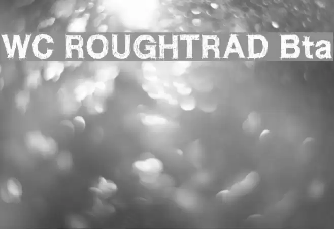 WC ROUGHTRAD Bta Font examples