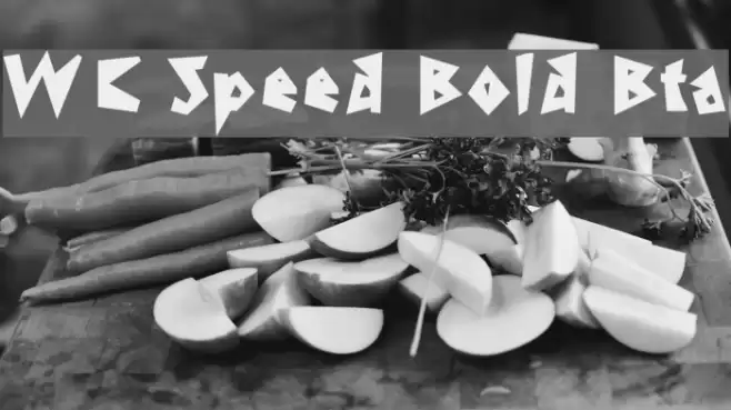 WC Speed Bold Bta Font examples