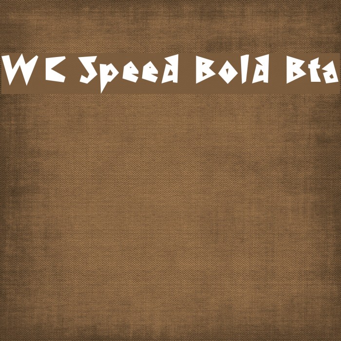 WC Speed Bold Bta Example 3