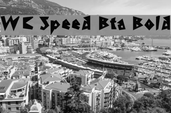 WC Speed Bta Bold Schriftart examples