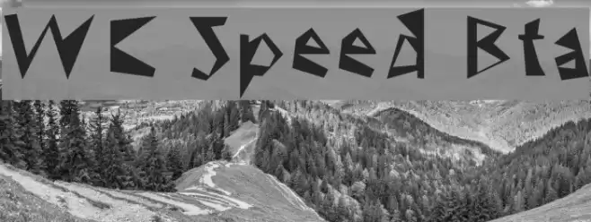 WC Speed Bta Font examples